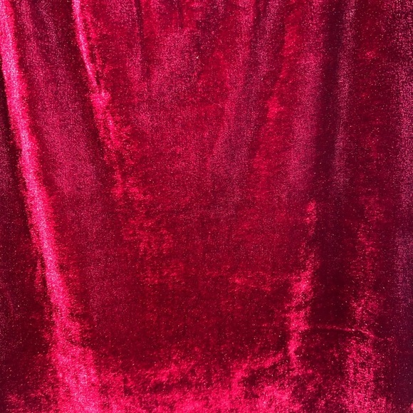 NWOT Free People Velvet Tie Front Detail Tee in Deep Red ♥️♥️ Size Small Holiday - Picture 5 of 8